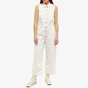Levi's Women's Sleeveless Denim Jumpsuit in Go Ecru Or Go Home